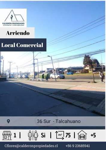 Arriendo Local Comercial –Colon, Talcahuano, a la altura de Higueras.