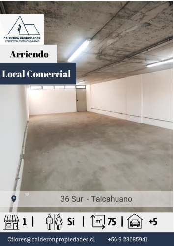 Arriendo Local Comercial –Colon, Talcahuano, a la altura de Higueras.