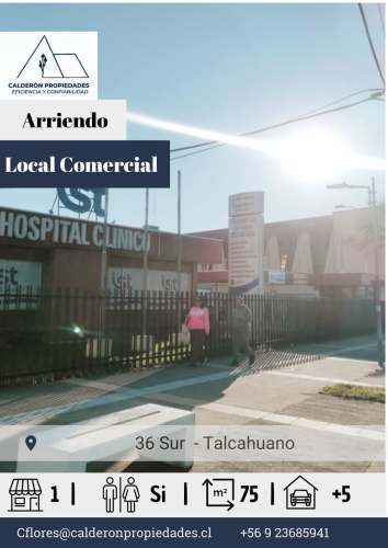 Arriendo Local Comercial –Colon, Talcahuano, a la altura de Higueras.