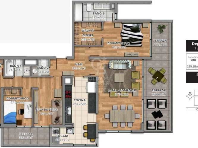 Hermoso Departamento, Sector  Parque Brasil.