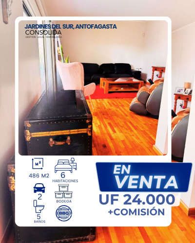 SE  VENDE CASA EN  SECTOR JARDINES DEL SUR DE LA CIUDAD DE ANTOFAGASTA