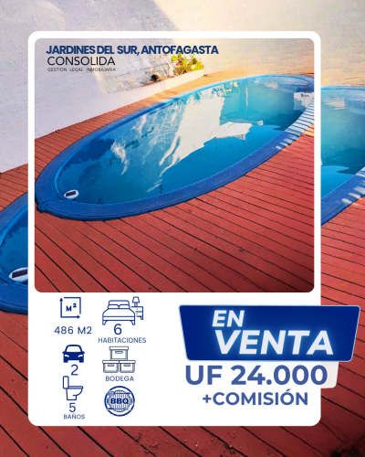 SE  VENDE CASA EN  SECTOR JARDINES DEL SUR DE LA CIUDAD DE ANTOFAGASTA