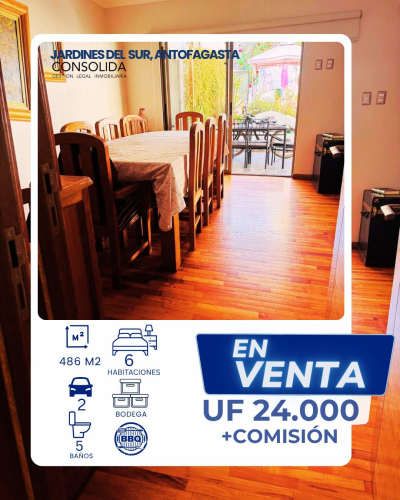 SE  VENDE CASA EN  SECTOR JARDINES DEL SUR DE LA CIUDAD DE ANTOFAGASTA