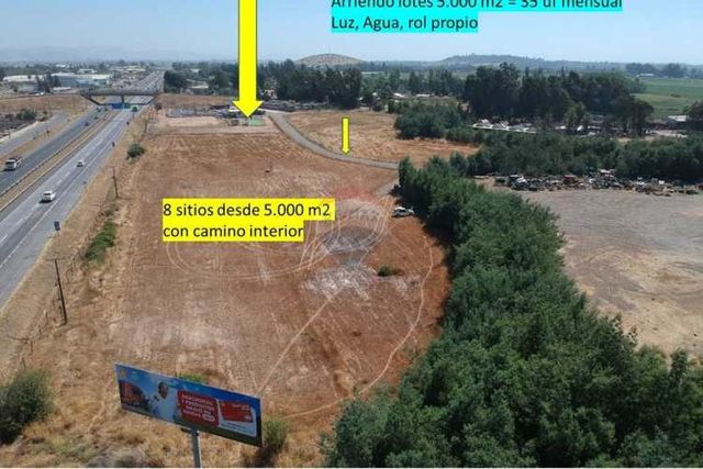 Arriendo lotes de 5.000  cruce unihue.