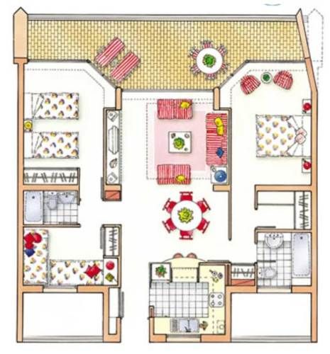 Depto San Alfonso del Mar, 3 D  primera línea (113376)