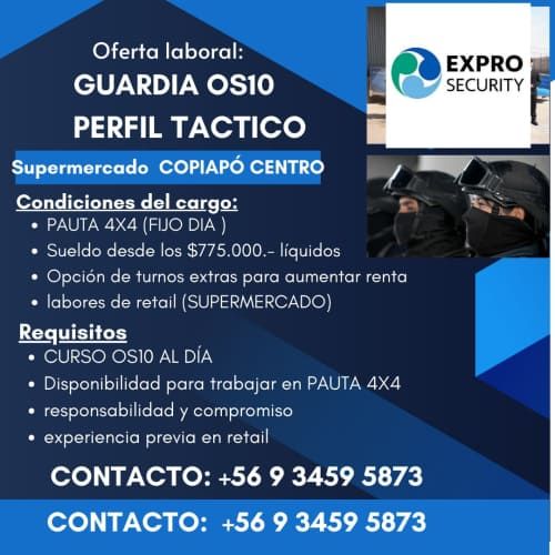 guardia tipo tactico 4x4 fijo dia supermercado copiapo