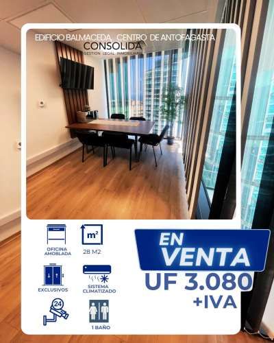 EN VENTA MODERNA OFICINA AMOBLADA CENTRO DE ANTOFAGASTA