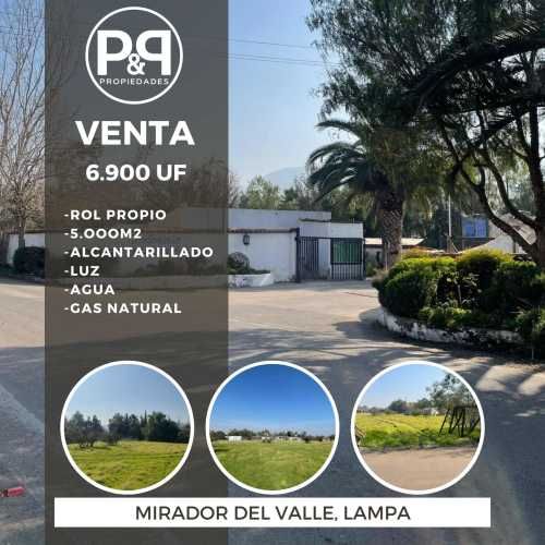 Increíble Parcela En Condominio Mirador Del Valle, Lampa