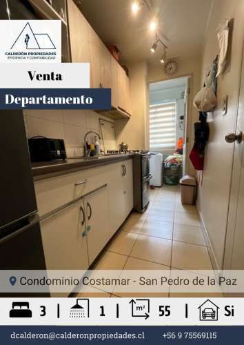 Se vende departamento 3D 1B Costamar San Pedro de la Paz