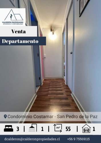 Se vende departamento 3D 1B Costamar San Pedro de la Paz