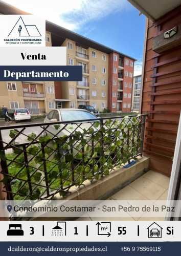 Se vende departamento 3D 1B Costamar San Pedro de la Paz