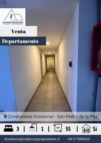 Se vende departamento 3D 1B Costamar San Pedro de la Paz