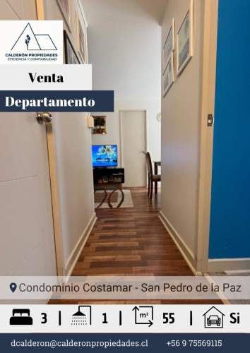 Se vende departamento 3D 1B Costamar San Pedro de la Paz