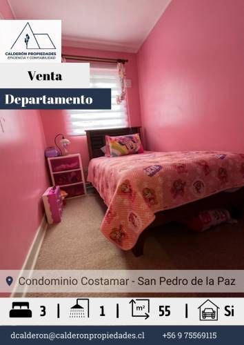 Se vende departamento 3D 1B Costamar San Pedro de la Paz
