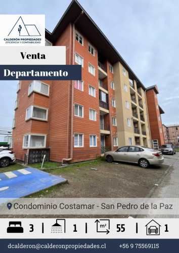 Se vende departamento 3D 1B Costamar San Pedro de la Paz
