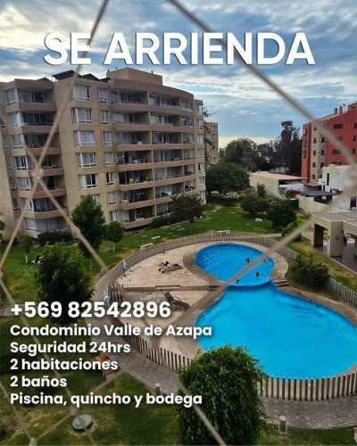 ARRIENDO DEPARTAMENTO 4TO PISO CONDOMINIO VALLE AZAPA