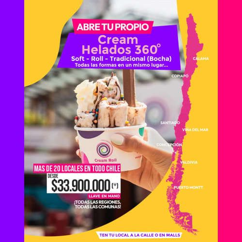 Derecho de llave Cream Roll Helados 360