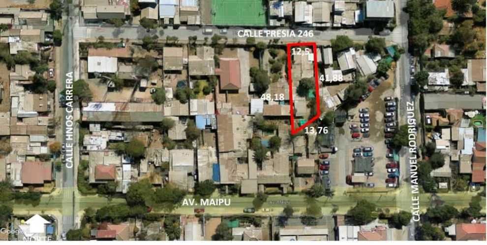TERRENO CONSTRUCCION Maipu Manuel Rodriguez Metro Plaza