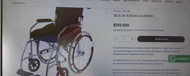 Silla de ruedas aluminio NUEVA + cojin TheraMart Pressure antiescaras