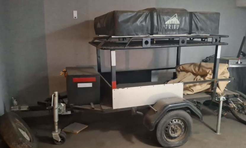 Carro de Arrastre con parrilla para Carpa de techo o Karting