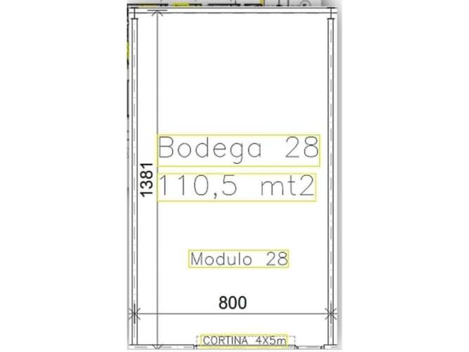 Arriendo bodega de 110,5 m2 en Parque Industrial, Quilicura.