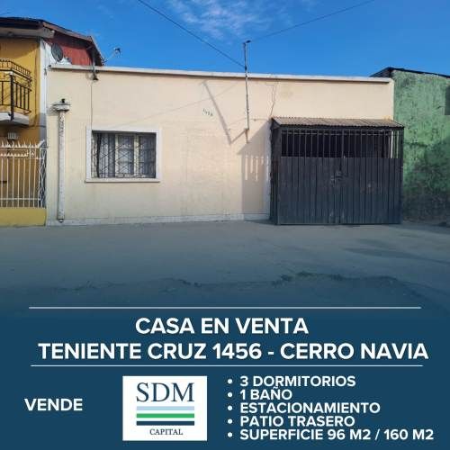 CASA 3D1B ESTACIONAMIENTO EN TENIENTE CRUZ