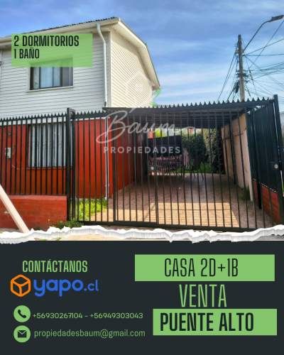Venta de casa (ESQUINA) 2D+1B PUENTE ALTO