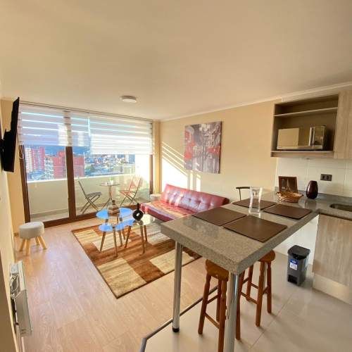 Venta Temuco. Sin Comisión. Vive o invierte con rentabilidad inmediata Piso 14 | 2D 2B | 58 m² + estacionamiento + bodega