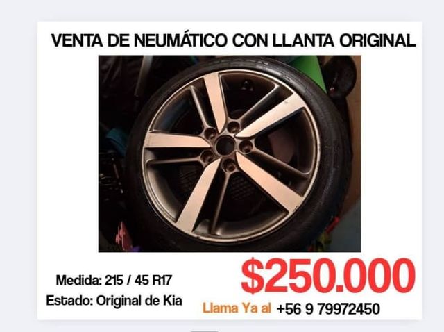 Vendo Llanta con Neumatico $250.000.-