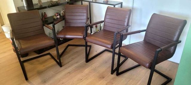 SET 4 SILLAS COMEDOR DISEÑO INDUSTRIAL