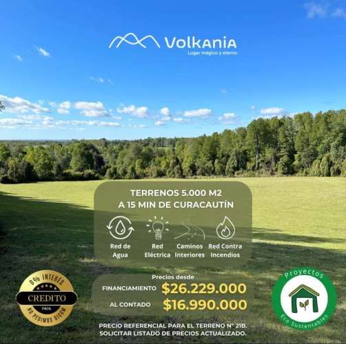 VENDE Hermoso Proyecto de parcelas a 15 minutos de Curacautín