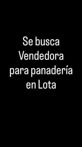Vendedora para Panadería en Lota