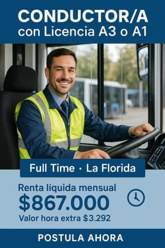 Conductor/a de Buses A3/A1 - La Florida