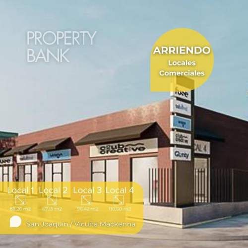 Arriendo Locales Comerciales / Vicuña Mackenna / San Joaquín