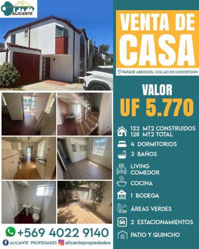 Casa En Venta De 4 Dorm. 3 Baños En Concepción