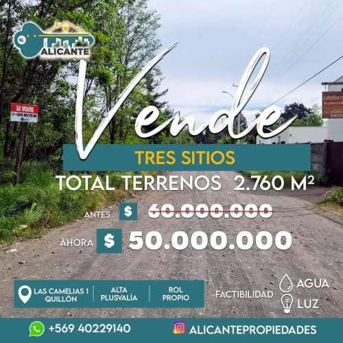 Parcela ( 3 Sitios Rol Propio Cada Uno)en Venta En Quillón