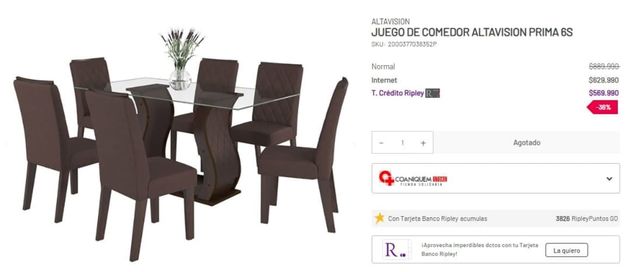 Se Vende Comedor Vidrio Altavision Proima 6S Precio Conversable