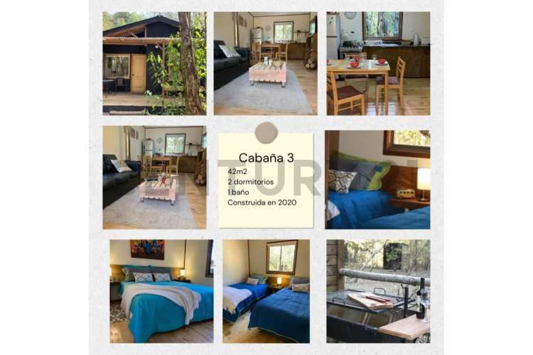 CASA CON 3 CABAÑAS PISCINA QUINCHO Y TINAJA  EN PARCELA