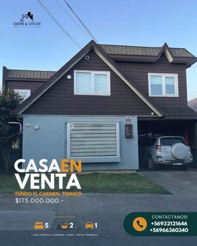 EN VENTA AMPLIA CASA 5D-2B-1E