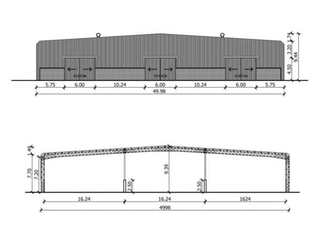 Arriendo bodega c/of de 1.404 m2 en La Vara San Bernardo.