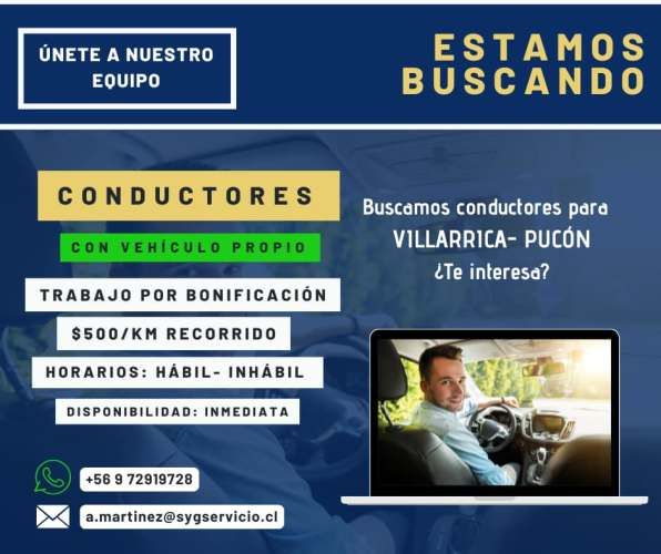 CONDUCTORES CON VEHÍCULO PROPIO