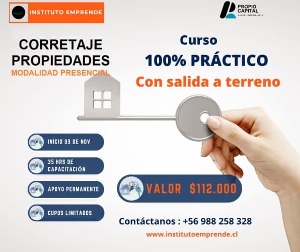 Curso corretaje de propiedades modalidad presencial