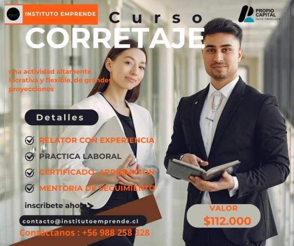 Curso corretaje de propiedades modalidad presencial