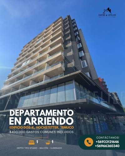 EN ARRIENDO DEPTO STUDIO AMOBLADO EN HOCHSTETTER