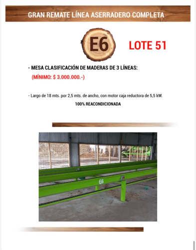 REMATE PARTES GRAN ASERRADERO