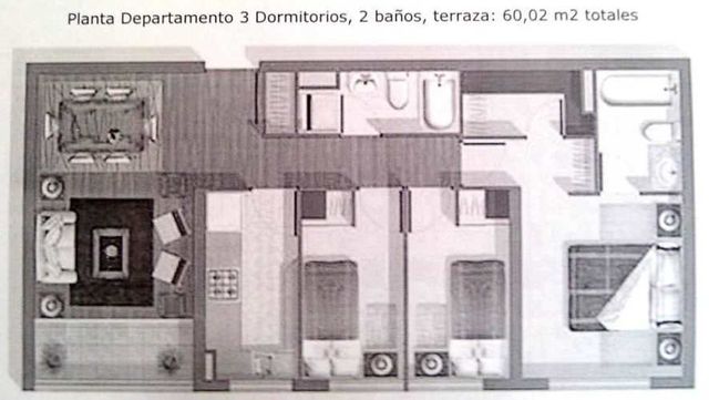 Depto 3D-2B Cercano a metro