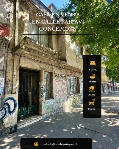 En Venta Casa en Avenida Paicaví