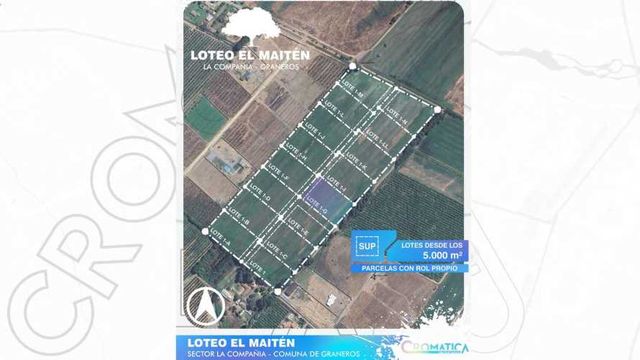 Venta Parcelas E, G, I,  Loteo El Maitén, Sector La Compañía