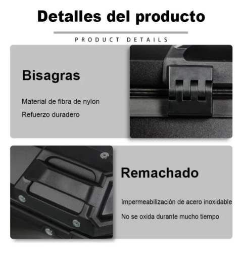 Maleta Moto Top Case Aluminio 45 litros