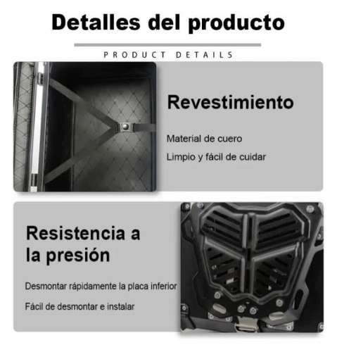 Maleta Moto Top Case Aluminio 45 litros